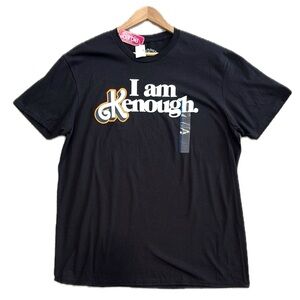 NWT Barbie I Am Kenough Mens Graphic Tee Size Large Black Short Sleeve T-Shirt